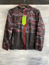FREE COUNTRY Full Zip Hooded Softshell Windshear Jacket, L 14/16 - Red Flag