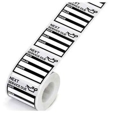 Oil Change Stickers 300 Pcs 2  x 2  Service Black Stickers, 2 x 2 inch,
