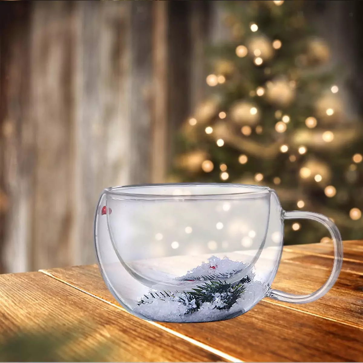 Glass best sale christmas mugs