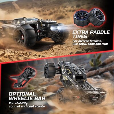 DEERC 14210 1:14 Brushless RC Car Max 50+ MPH Offroad High Speed
