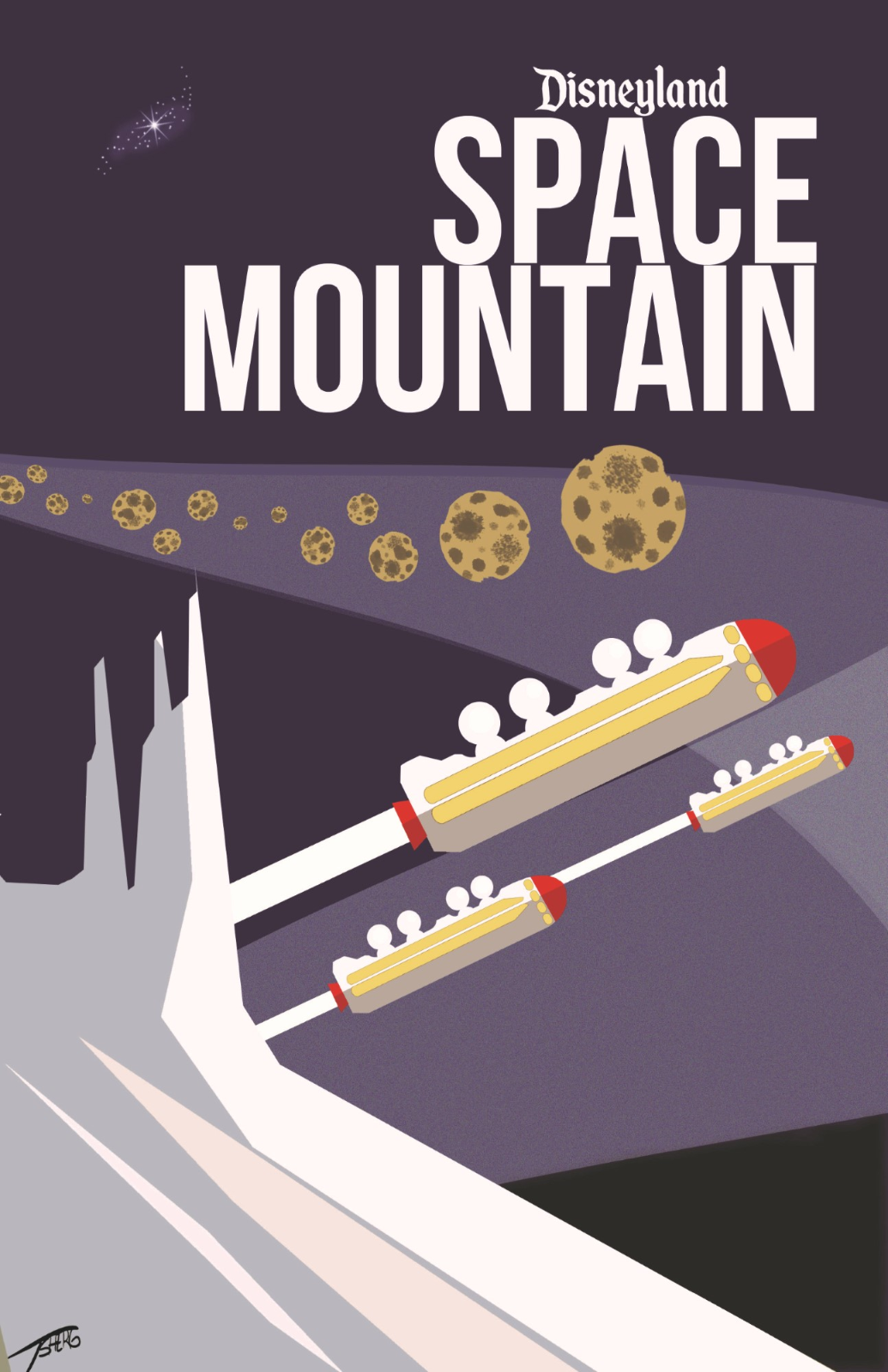 Disney Rides Minimalist Posters