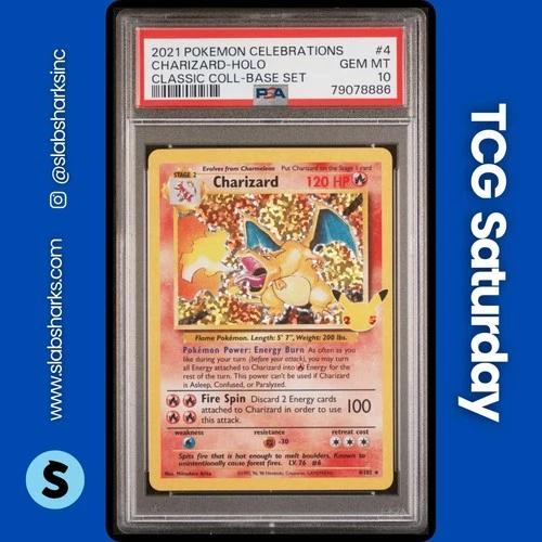 2021 POKEMON CELEBRATIONS #4/102 CHARIZARD HOLO BASE SET CLASSIC COLL. PSA 10