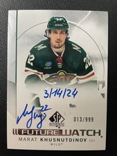24-25 SP Authentic Hockey Future Watch Auto Inscribed Marat Khusnutdinov 013/999