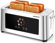 Long Slot Toaster Stainless Steel, Extra-Wide Slots, Digital Touch Control, 6 B