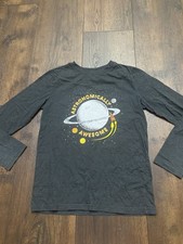 Boys Gray Long Sleeve Awesome Shirt Size 12/14 By Cat Jack 6