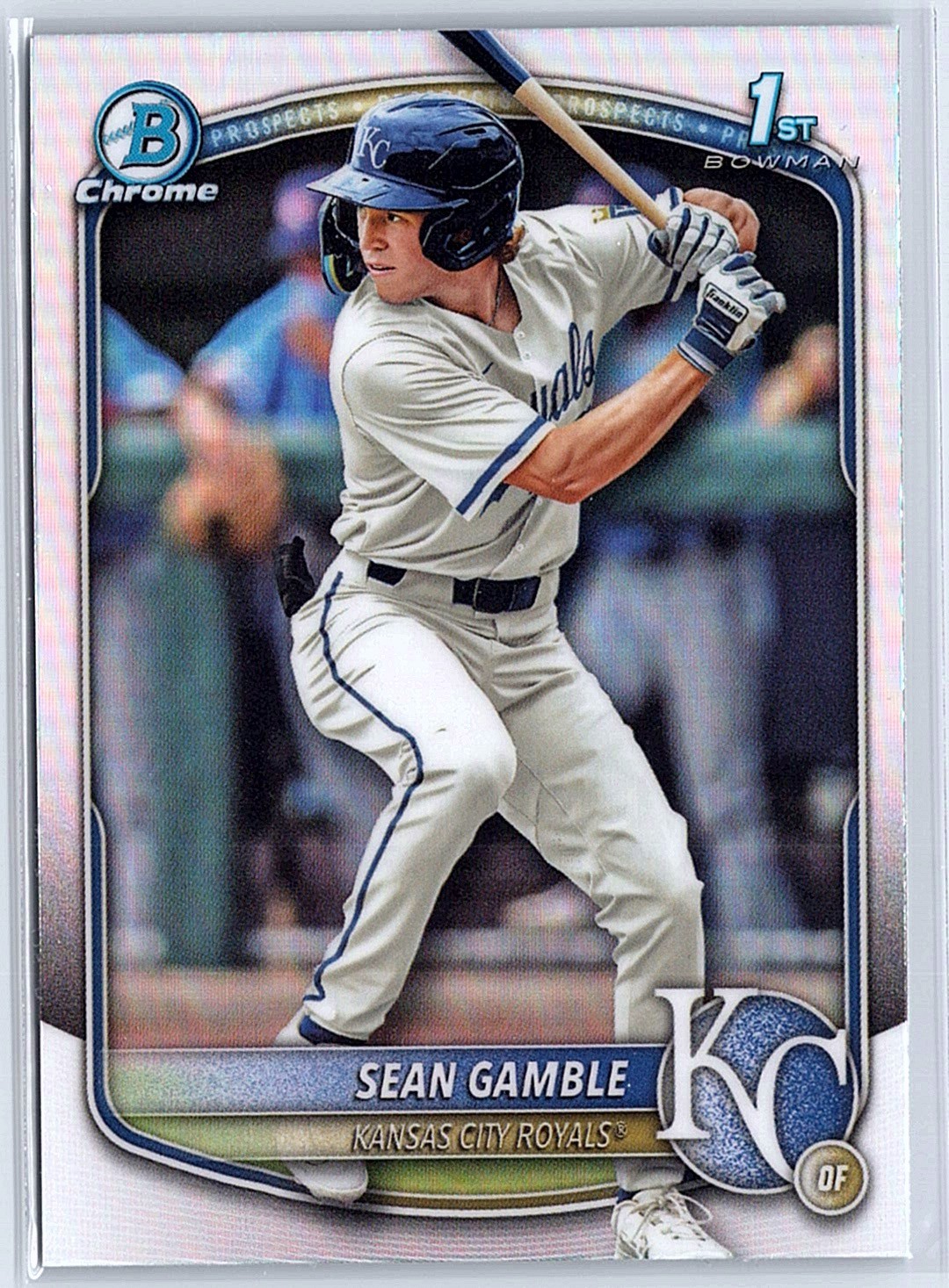 2025 Bowman Draft Sean Gamble #BDC-178 Chrome Refractor Kansas City Royals