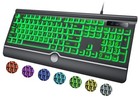 Wired RGB LED Backlit Gaming Keyboard Full Size with Volume Knob PC Computer