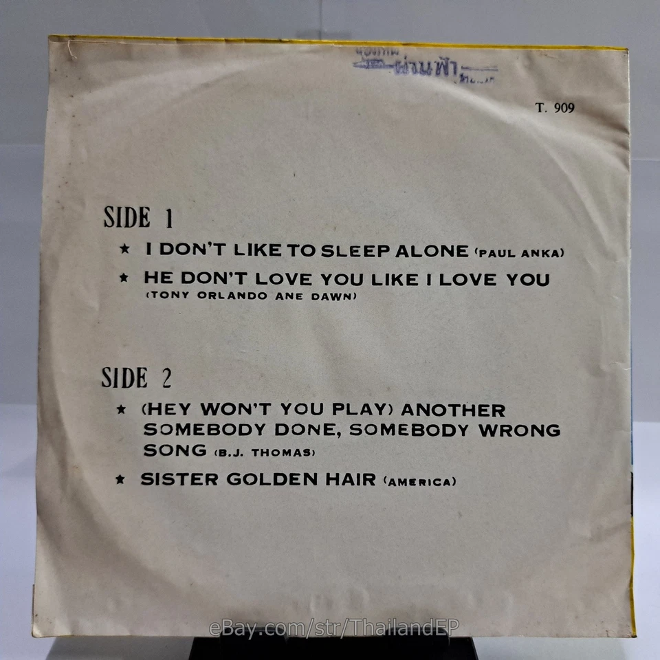 PAUL ANKA /TONY ORLANDO ANE DAWN /B.J. THOMAS /AMERICA THAILAND EP 45 THAI - Image 2 of 4