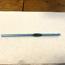 Hero Aluminum Light Blue Crochet Hook, Size J, Made in USA, Used