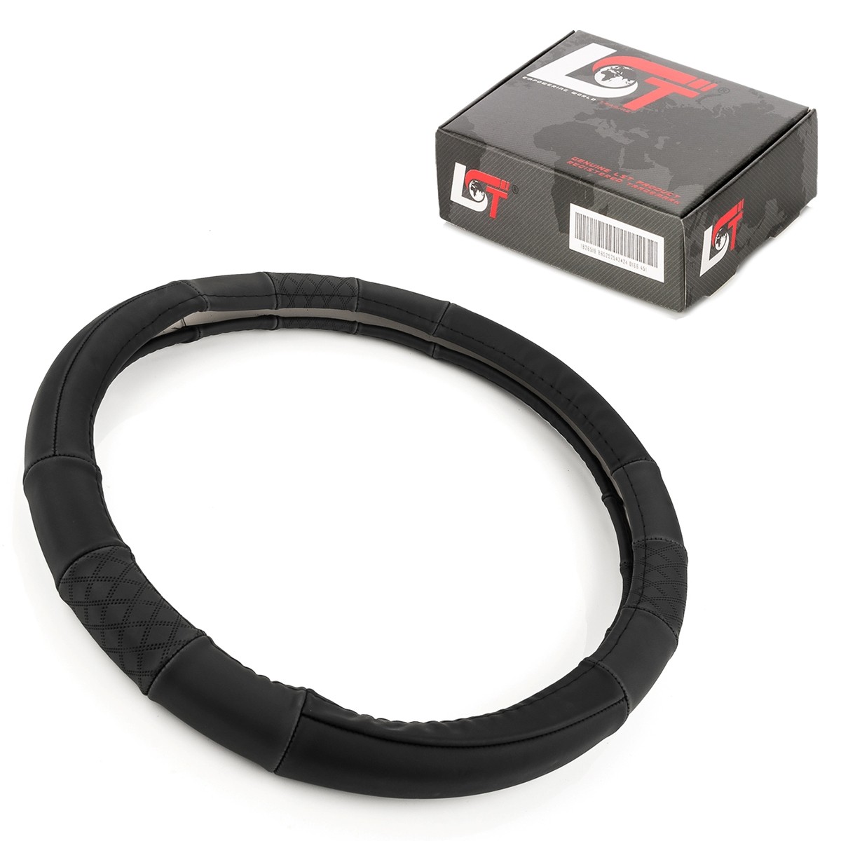Steering Wheel Cover Ø 15X3.5 Inches 38X9Cm Anthracite For CHEVROLET
