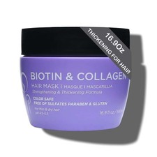 Luseta Biotin Collagen Hair Mask for Dry  Damaged Hair 16.9 Oz, Strengthenin...