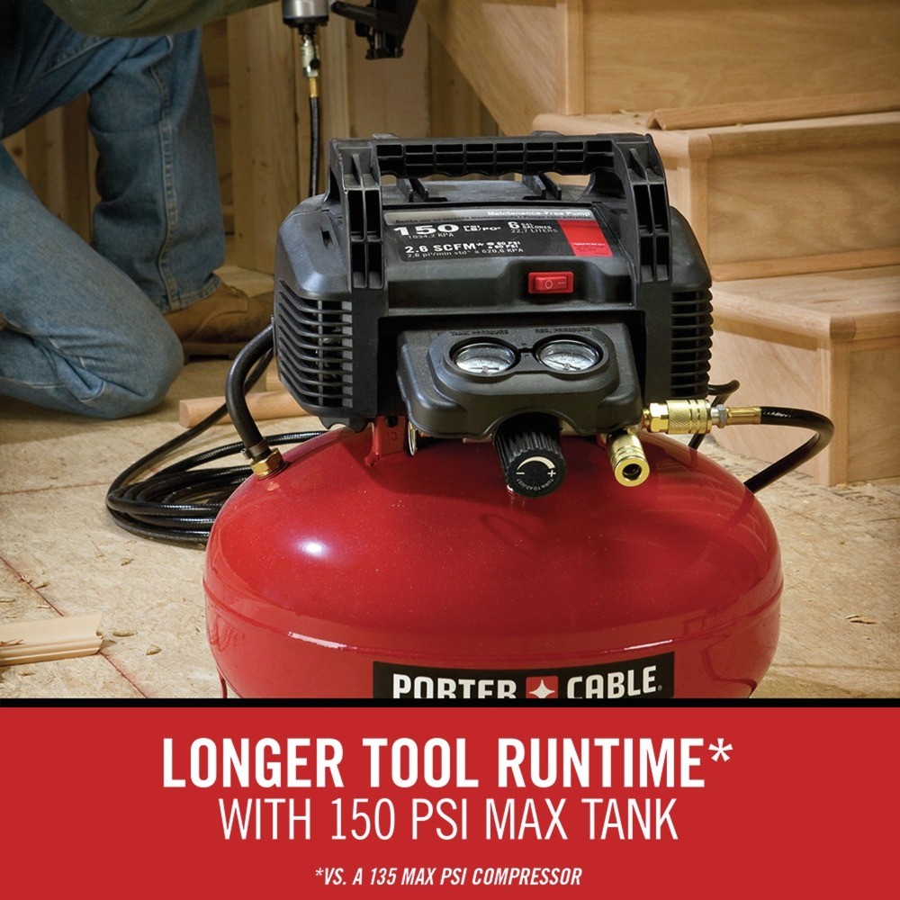 Porter-Cable PXCM2002.COM 6 gal 150 PSI Electric Pancake Air Compressor New