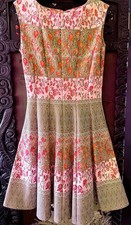 Gabby Skye Midi Dress - Fit & Flare-White, Taupe, Coral, Pink- size 4 Great Cond