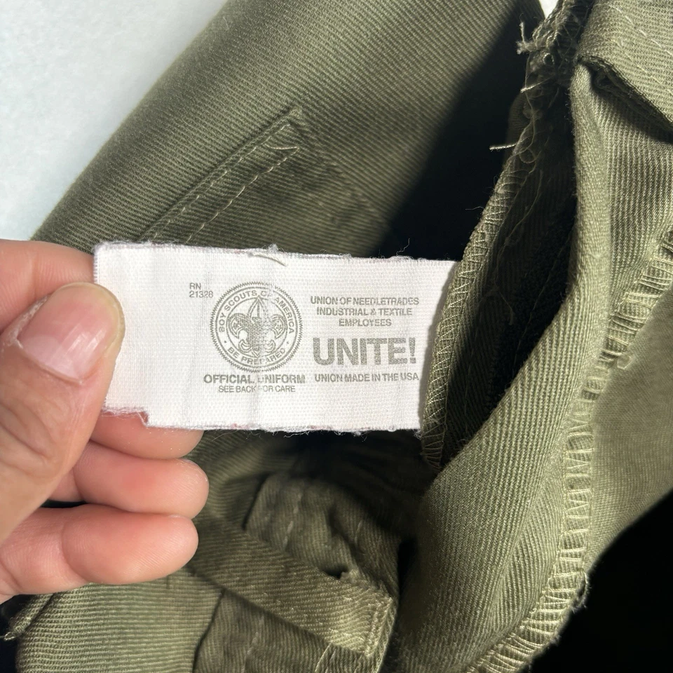 Vintage Boy Scout Pants Mens 32x32 Green BSA Uniform Cargo Union Made in USA - Image 3 of 4