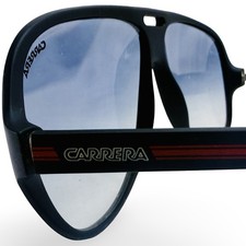 Carrera 5562 Vintage Sunglasses Black Austria 80s Gradient Lens w/ Case
