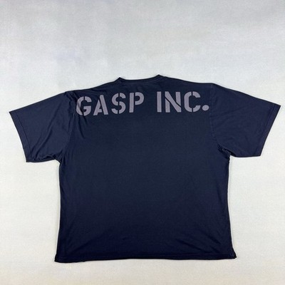 Gasp Men's Loose Fit Division Iron Back Graphic Tee EJ3 Black Size 4XL