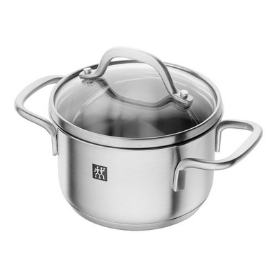 ZWILLING Serie PICO Mini-Kochtopf 14 cm 1,0 Liter Glasdeckel INDUKTION