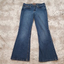Y2K Lei Bootcut Flare Jeans Womens 5 Blue Denim Mid Rise Vintage Dark Wash
