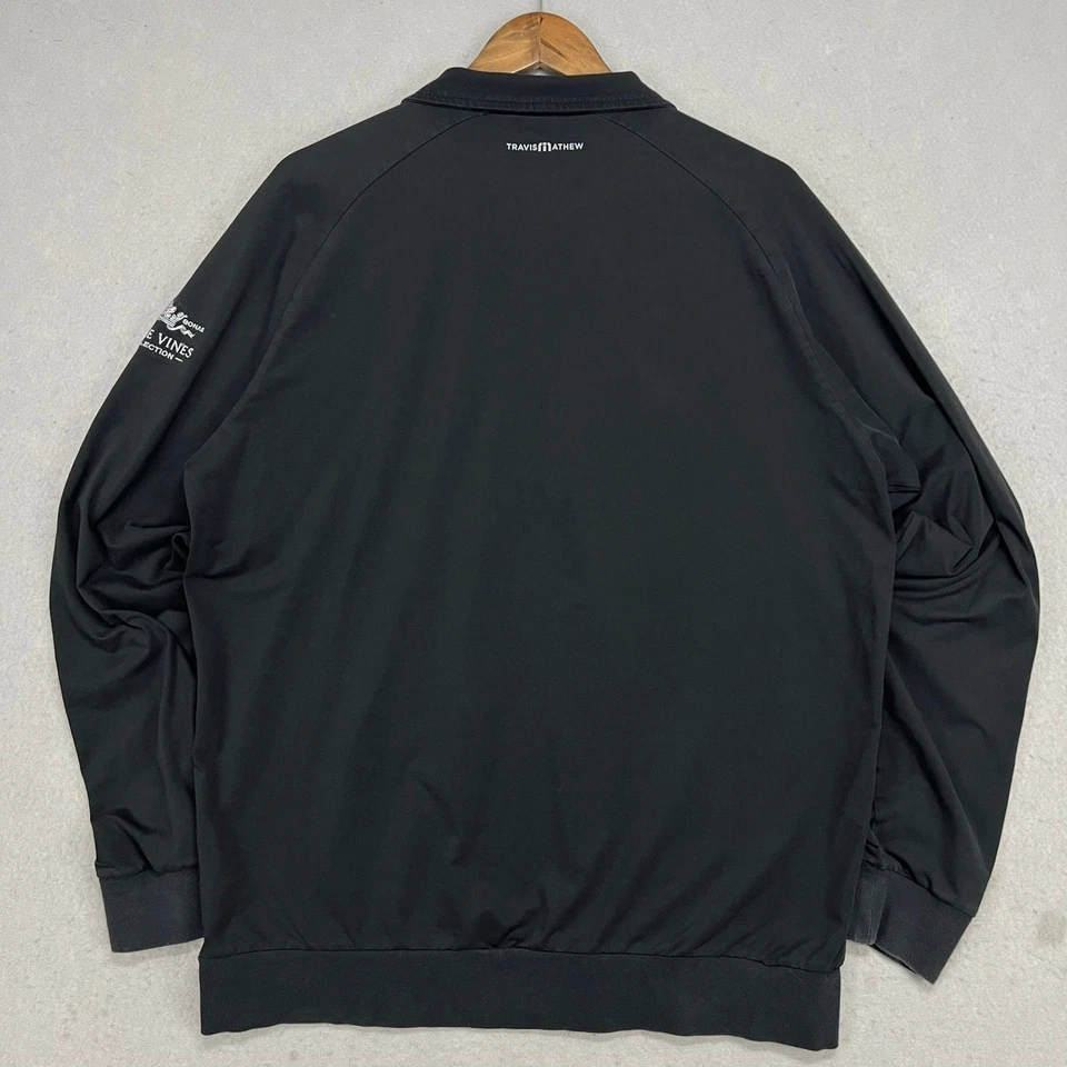 Мужской пуловер Travis Mathew черный 1/4 на молнии куртка для гольфа коллекция XL Noble Vines - Изображение 3 из 4