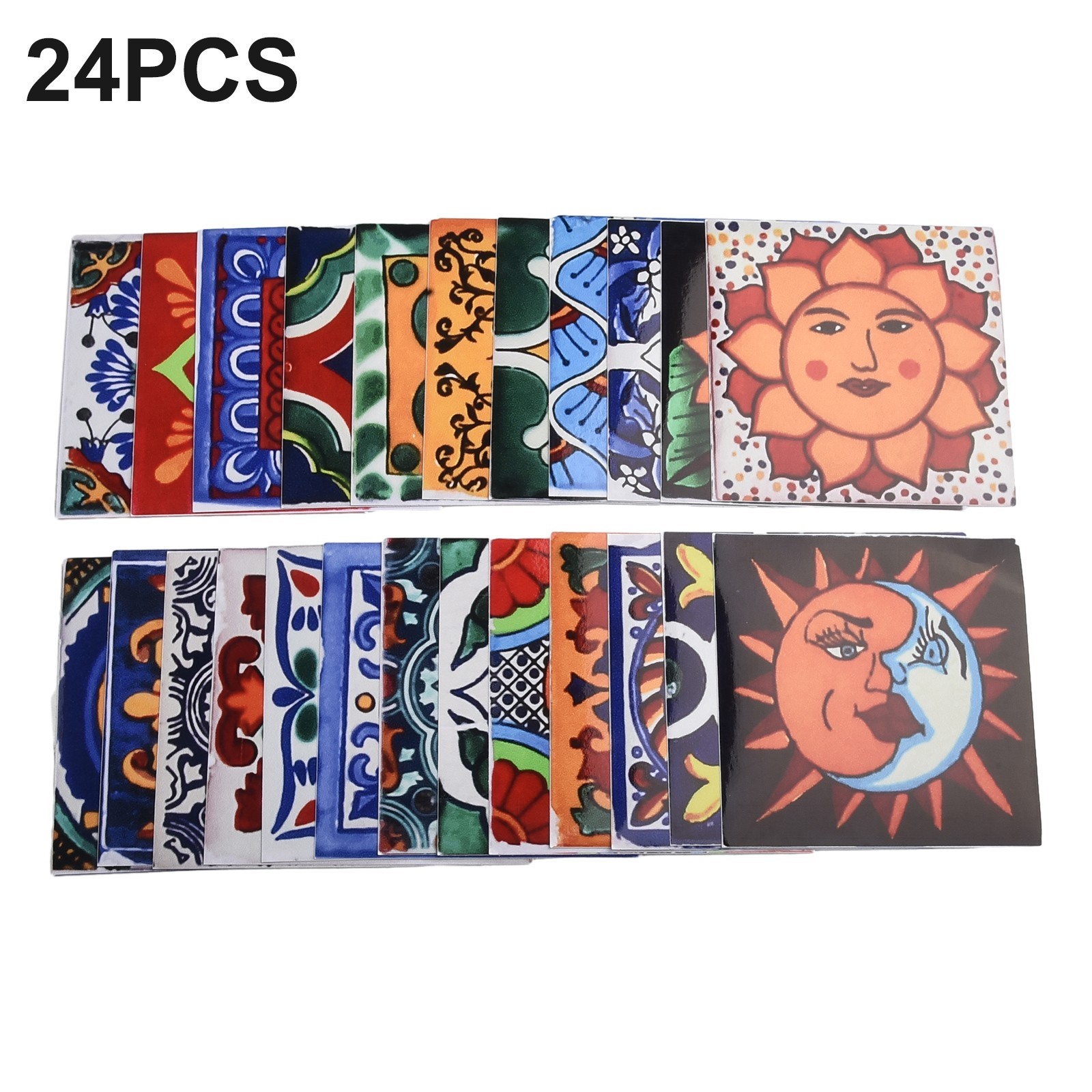 24x Kitchen Tile Stickers Bathroom Mosaic Sticker Self-Adhesive Wall Home Decor.