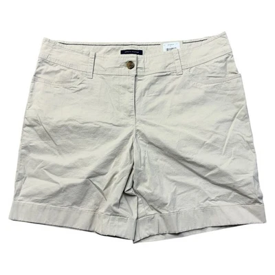 Tommy Hilfiger Chino Shorts Regular Casual Beige Womens Uk10 W34 - Image 1 of 4