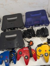 Nintendo 64 Bundle - 3x N64 Consoles, 3x Controllers, 2x Power Packs - Faulty