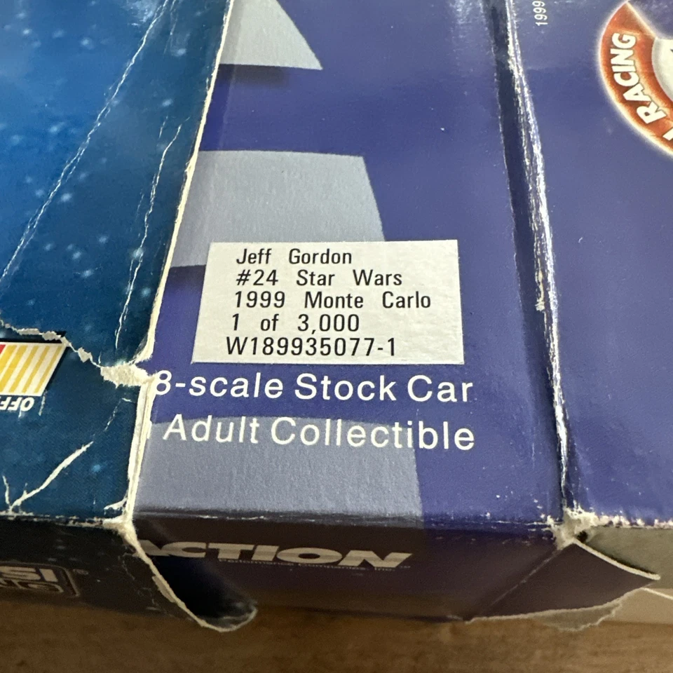 JEFF GORDON SIGNED 1999 Monte Carlo StarWars 1/18 NASCAR  Rare Limited Edition - Image 3 of 4