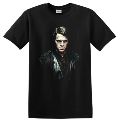 Dark Space Warrior Portrait T Shirt w/ Brooding Sci Fi Cinematic Fantasy Art Tee