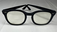 VINTAGE USS GI GOVERNMENT ISSUE 48-22 BLACK EYEGLASS FRAME MILITARY 4 1/2-5 3/4