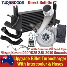 Billet Turbor&Intercooler+Hoses&Oil Feed Pipe For Nissan Navara D40 YD25 2.5L