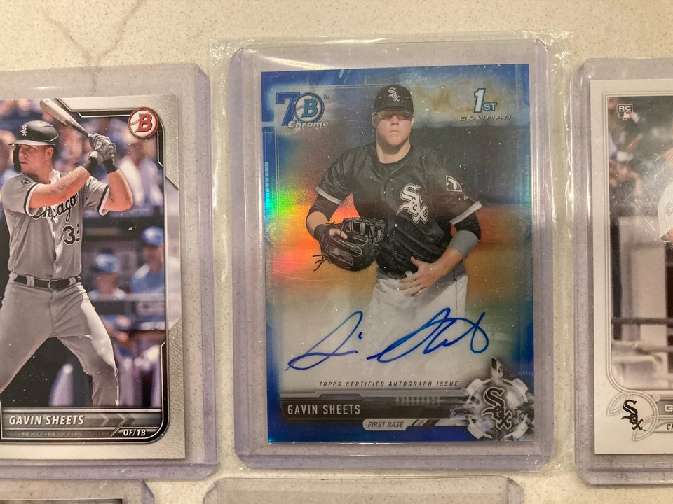 2017 Bowman Blue Refractor 70th Anniversary /70 Gavin Sheets #CDA-GS Auto Rc Lot - Image 2 of 4