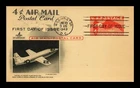 DR JIM STAMPS US FIRST DAY CARD AIR MAIL 4C EAGLE ARTCRAFT CACHET