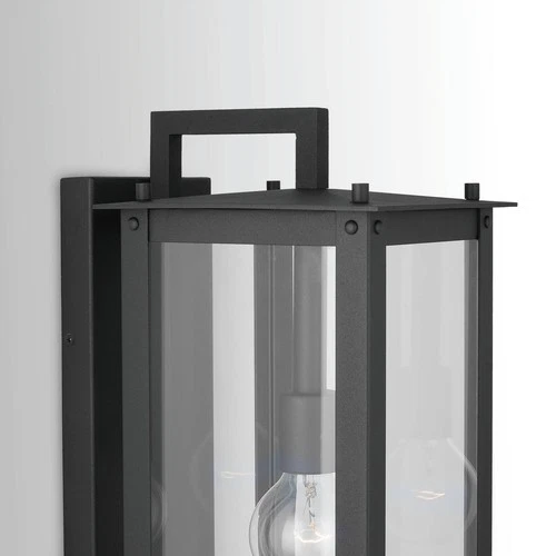Hunt 20 3/4" High Black Aluminum Outdoor Lantern Wall Light - Picture 3 of 7