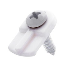 White Plastic Screen Clip 8 pk