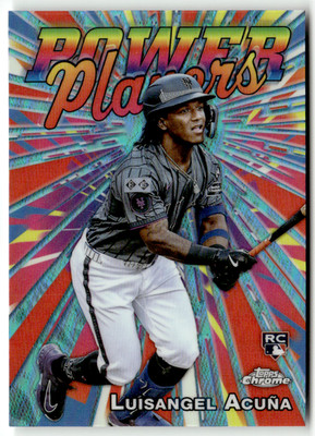 2023 Topps Chrome MLB Baseball No. PP-24 Luisangel Acuna Rookie Power Players