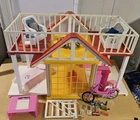 VTG Barbie Dream Cottage #4432 Wicker Furniture Railing Kitchen Accessories
