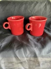 Fiesta Ware Coffee Mugs Set Ring Handles Set Of 2