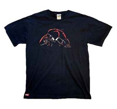 Rare Vintage Spider-Man Marvel Universal Studios Black Graphic T-Shirt UK M