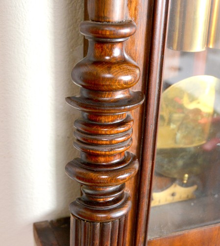 58" Antique 1890 German Gustav Becker Grand Sonnerie Vienna Regulator Wall Clock - Picture 9 of 17