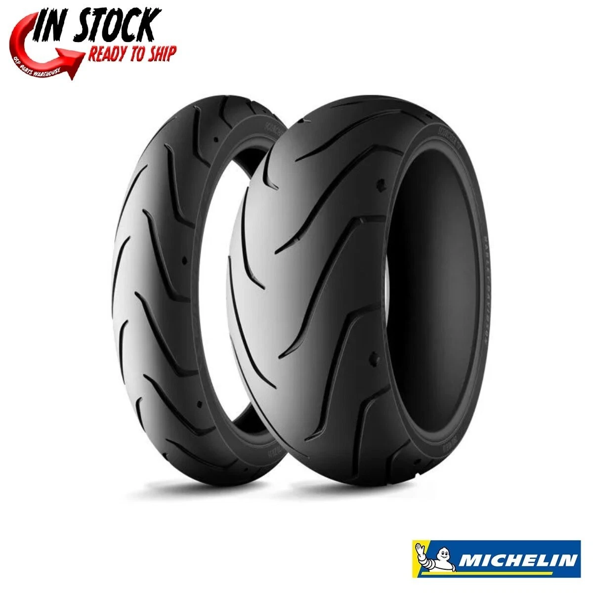 Michelin 100/80-17 & 140/75R15 Scorcher 11 Tires Harley-Davidson