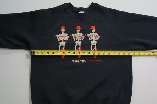 Vtg 1990 Glow in the Dark Spinal Taps Sweatshirt Black Size M SEE MEASUREMENTS - Picture 13 of 15