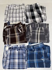 LOT OF 6 Boys Plaid Shorts Youth Sizes 8 To 14 Old Navy Faded Glory See Pics