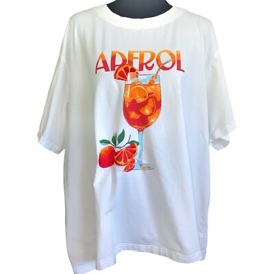 Jane & Delancey   APEROL Graphic T-Shirt w/ Embroidered Oranges   Plus Size 3X