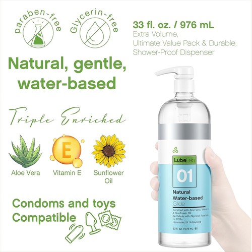 LubeLab Water-based Lube Personal Lubricant Aloe Vitamin E PH-balanced 8 3.38 32 - Picture 10 of 16