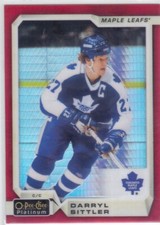 18/19 OPC PLATINUM..DARRYL SITTLER..RED PRISM../199..CARD # 145..MAPLE LEAFS