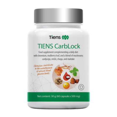 TIENS CarbLock  Daily Diet Supplement with Chromium & Mushroom Blend  60 Capsule