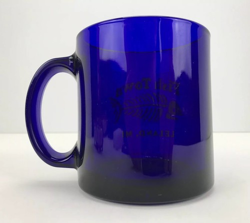 Cobalt Blue Fish Town Leland, Michigan Coffee Cup Mug Unique Glitter Coffee Mug - Picture 3 of 12