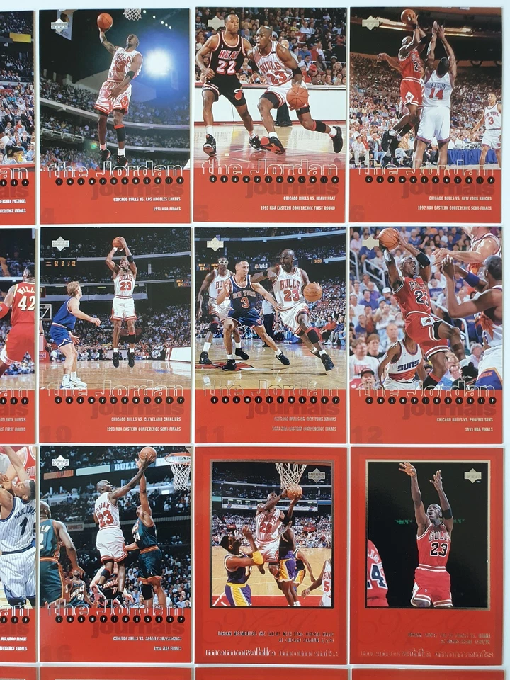 1997 Upper Deck Michael Jordan The Jordan Championship Journals (conjunto de 24 cartas) - Imagem 3 de 4