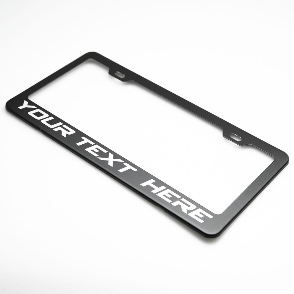 アクセサリー ca Matte Black License Plate Frame Silver 300ZX Laser Etched