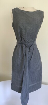 white christmas dresses LIMITED EDITION LIGHT BLUE DENIM SNAP TRIM DRESS – Luibelle main image 1